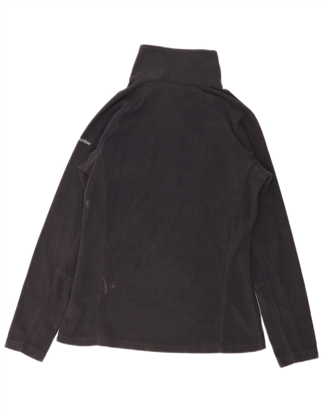 Columbia Womens Zip Neck Fleece Jumper UK 10 Small Black Polyester