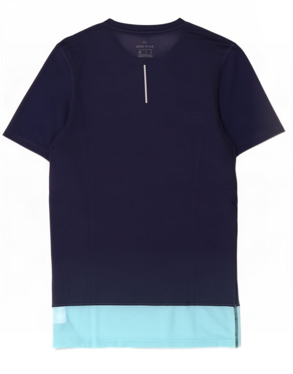 Nike Mens Dri Fit T-Shirt Top Small Navy Blue Colourblock