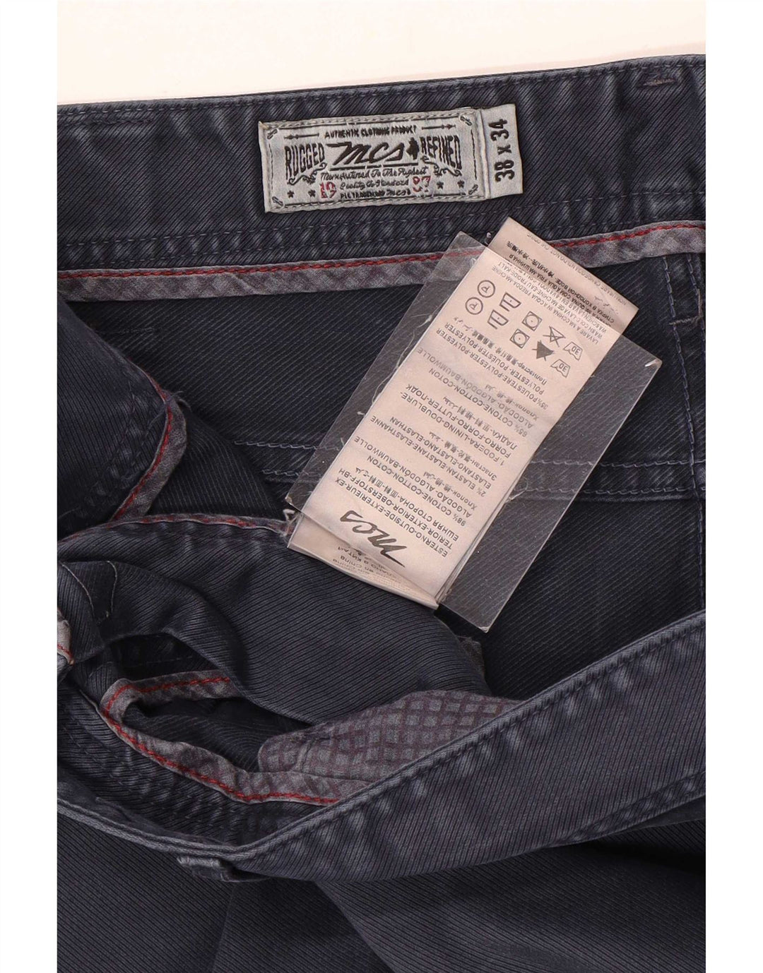 Marlboro Classics Mens Regular Tapered Jeans W38 L30 Navy Blue Cotton