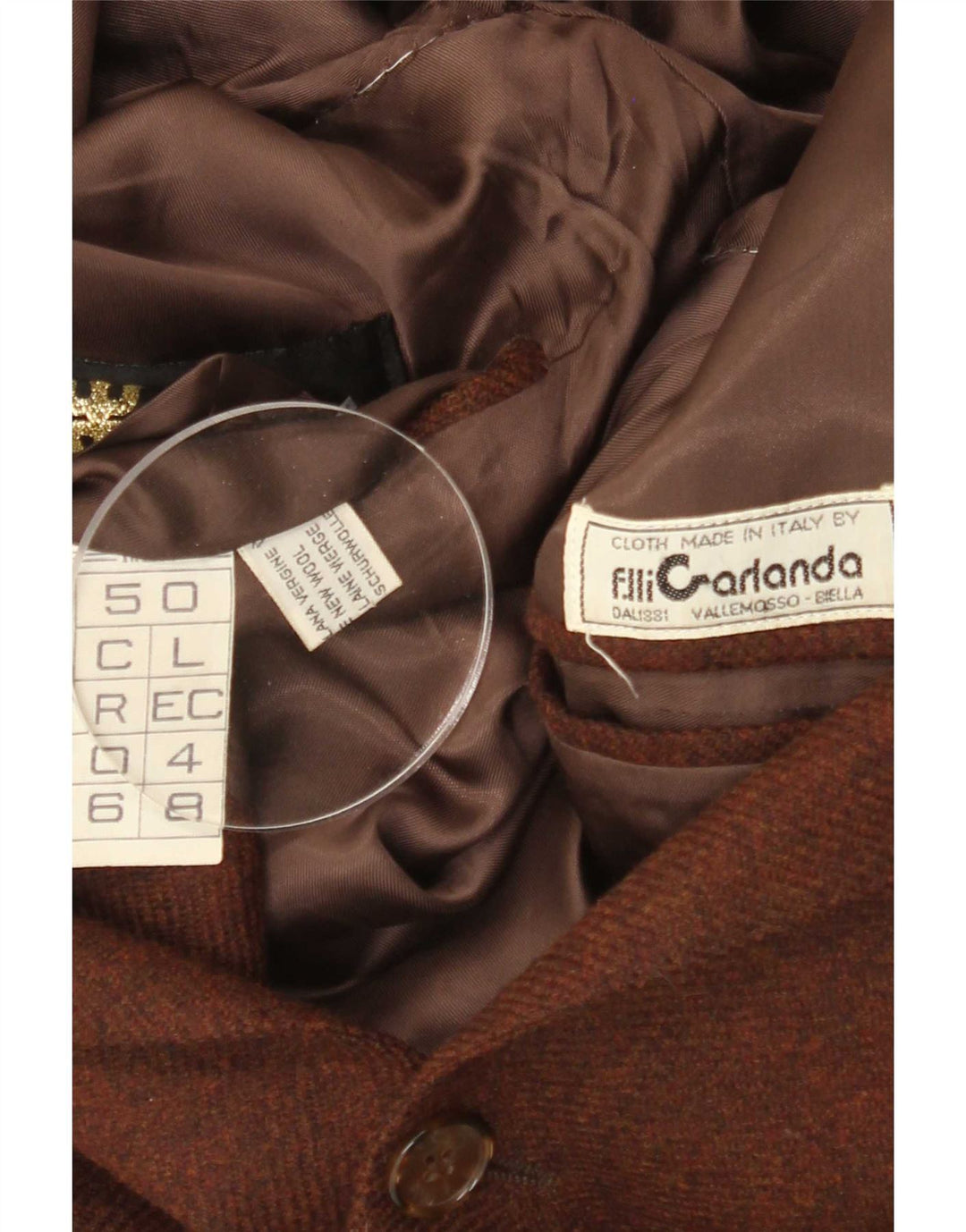 F.LLI Carlanda Mens 2 Button Blazer Jacket IT 50 Large Burgundy Wool