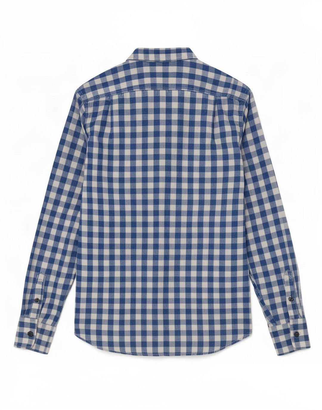 Superdry Mens Shirt Large Blue Gingham Cotton