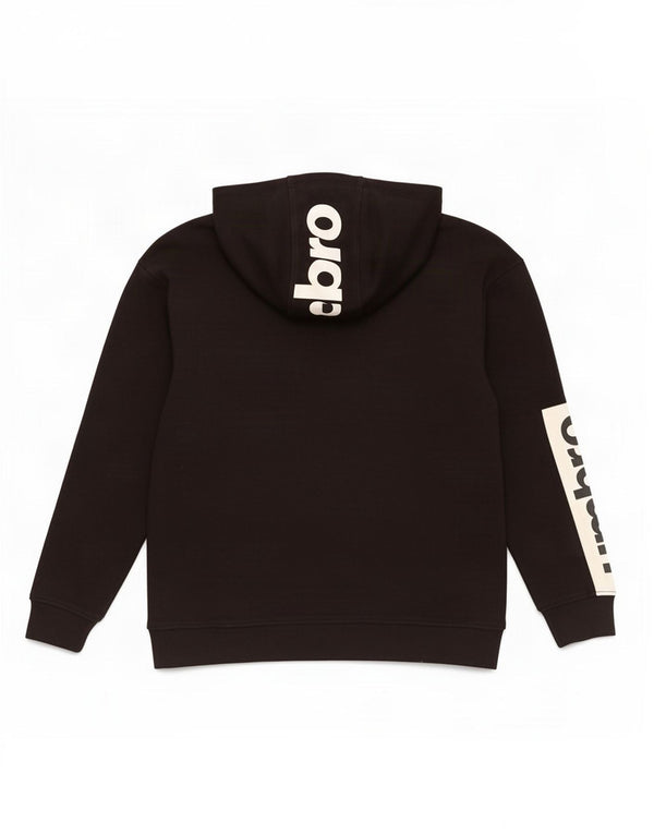 Umbro Boys Graphic Hoodie Jumper 13-14 Years XL Black Colourblock Cotton