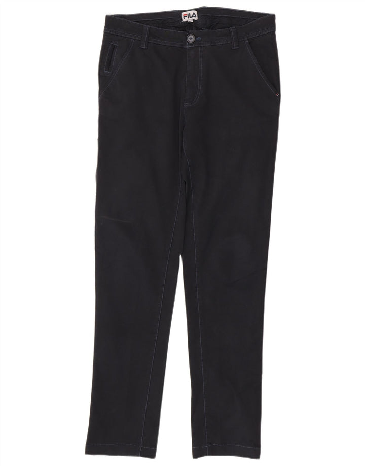 Fila Mens Slim Chino Trousers IT 46 Small W36 L30 Navy Blue