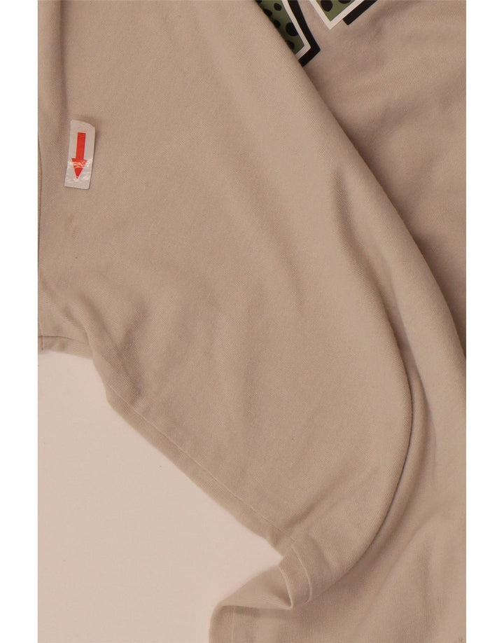 Nike Mens Graphic T-Shirt Top 2XL Beige Cotton