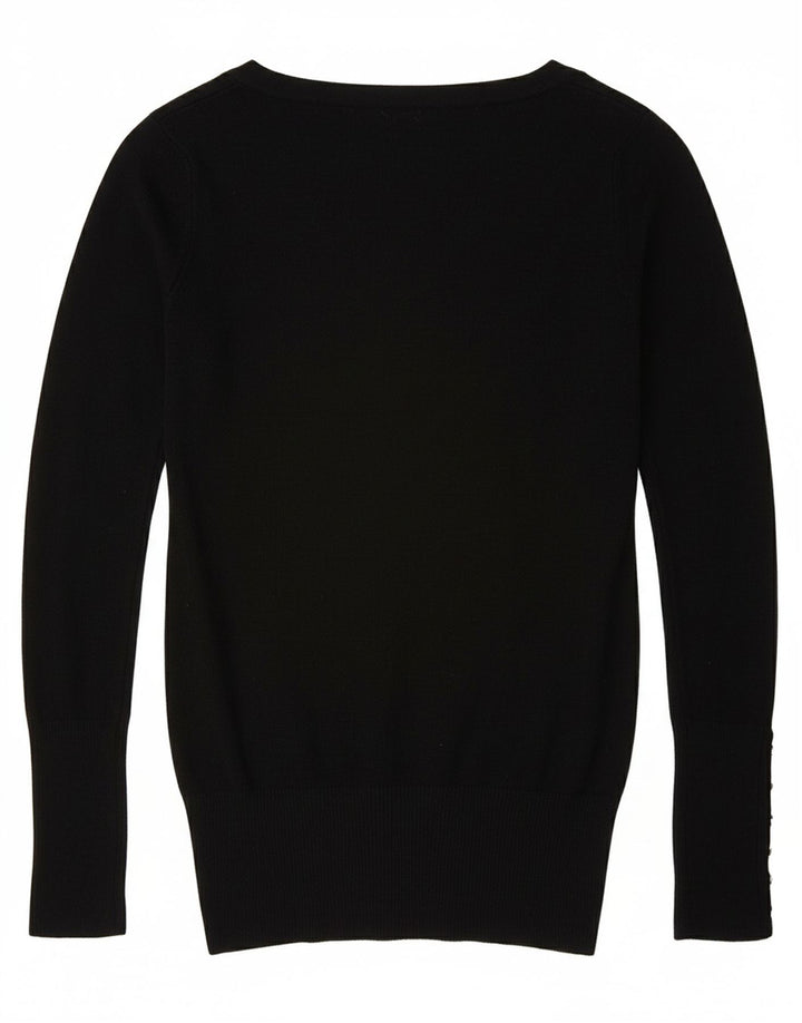 Zara Womens Cardigan Sweater UK 10 Small Black Rayon