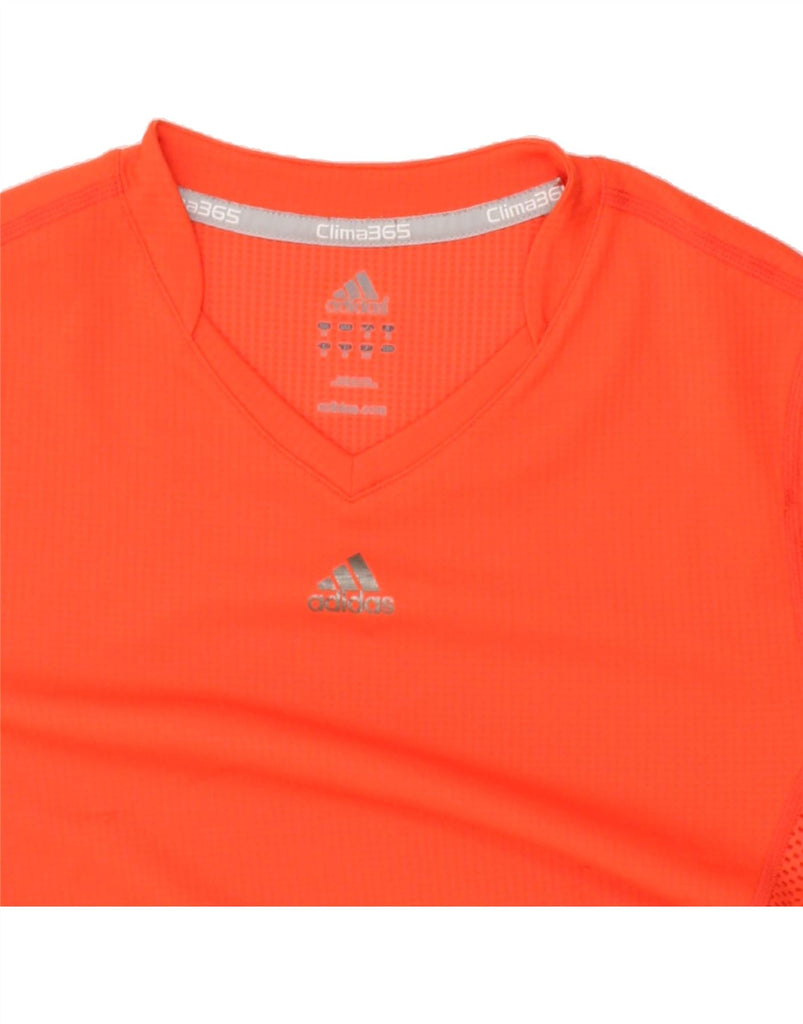 ADIDAS Boys Clima 365 T-Shirt Top 8-9 Years Orange Polyester | Vintage Adidas | Thrift | Second-Hand Adidas | Used Clothing | Messina Hembry 