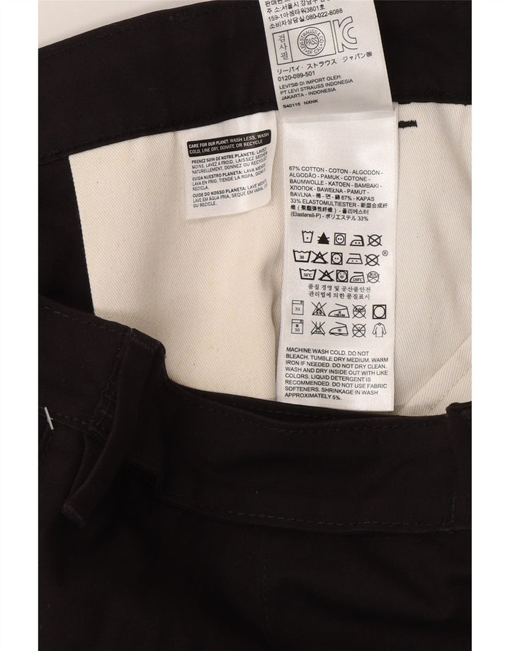 Levi's Mens Slim Chino Trousers W31 L32 Black Cotton