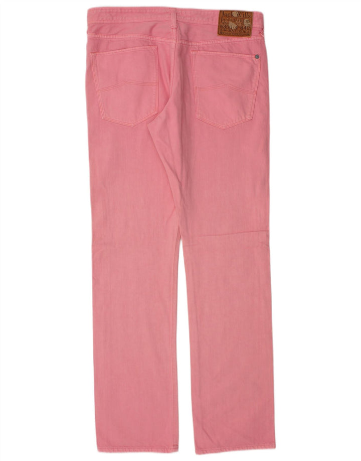 Jack Wills Mens Straight Jeans W32 L32 Pink Cotton