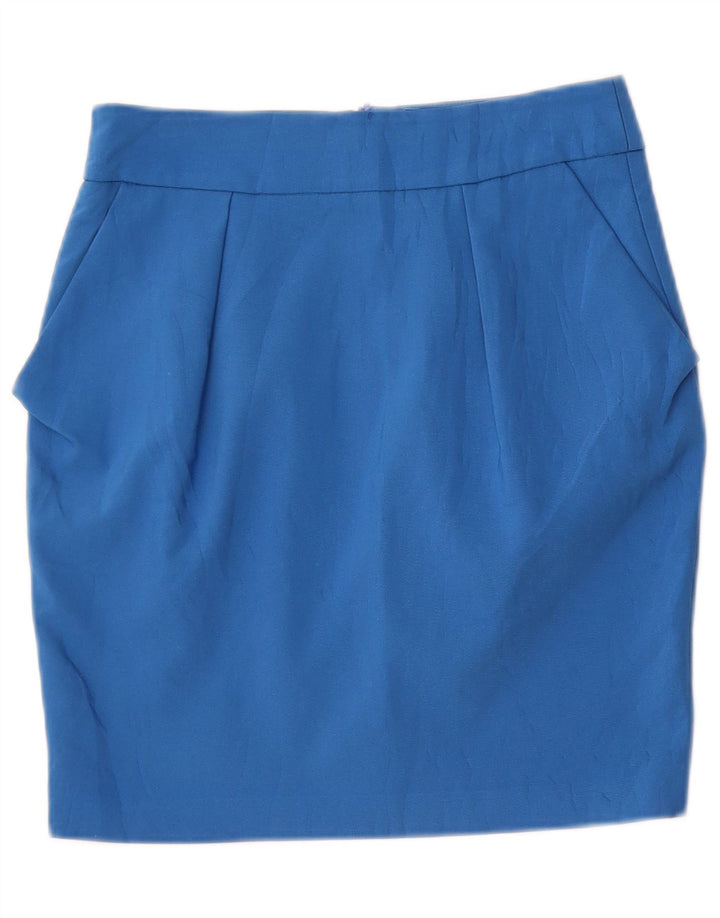 Zara Womens Mini Skirt Small W26 Blue Polyester