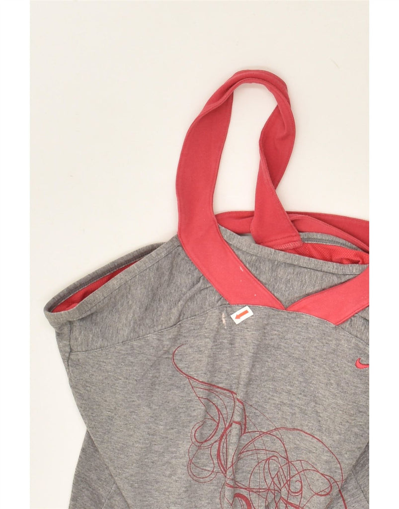 NIKE Womens Graphic Crop Halter Top UK 16/18 XL Grey Cotton Vintage Nike and Second-Hand Nike from Messina Hembry 