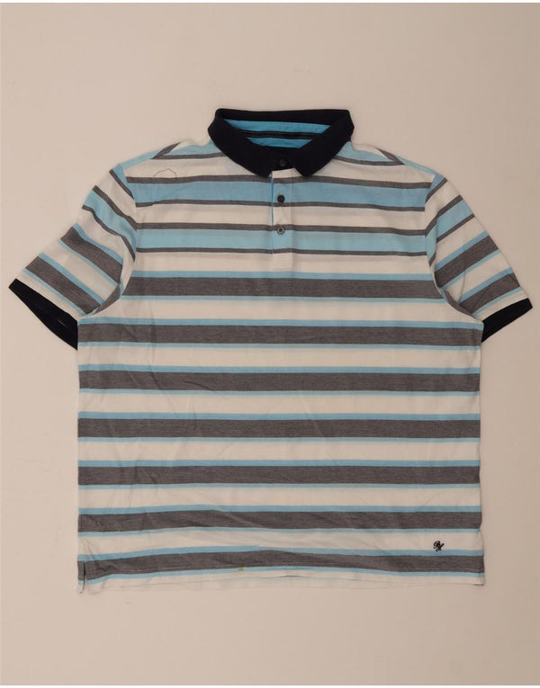 Marks & Spencer Mens Blue Harbour Polo Shirt 2XL Multicoloured Striped