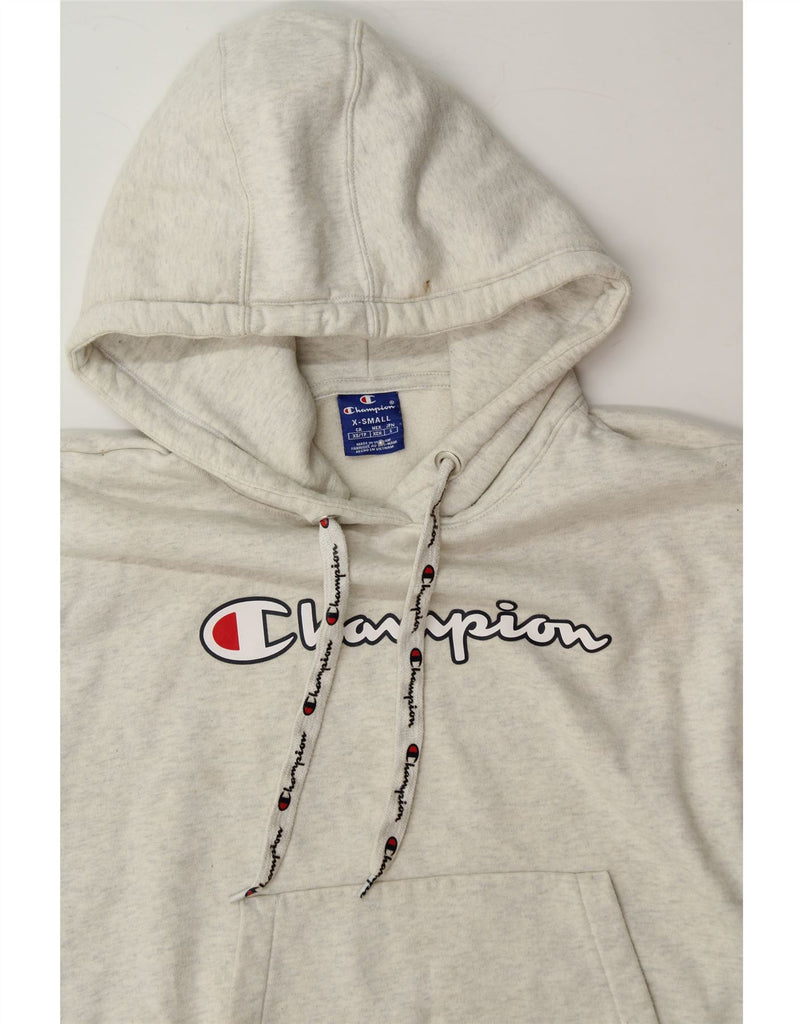 CHAMPION Boys Graphic Hoodie Jumper 12-13 Years XS Grey Cotton Vintage Champion and Second-Hand Champion from Messina Hembry 