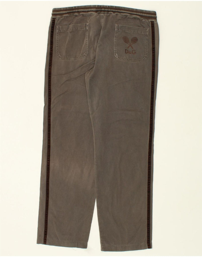 DOLCE & GABBANA Mens Straight Trousers IT 50 Large W36 L31  Brown Cotton | Vintage Dolce & Gabbana | Thrift | Second-Hand Dolce & Gabbana | Used Clothing | Messina Hembry 