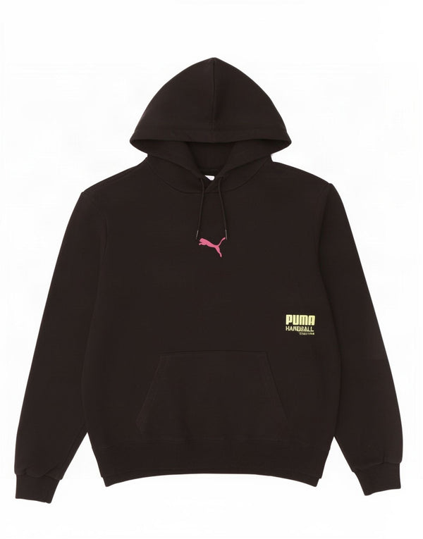 Puma Mens Hoodie Jumper Large Black Cotton