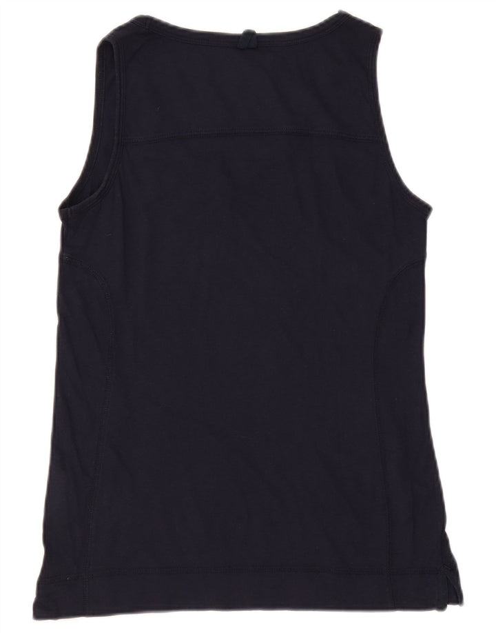 Champion Womens Easy Fit Vest Top UK 12 Medium Navy Blue Cotton