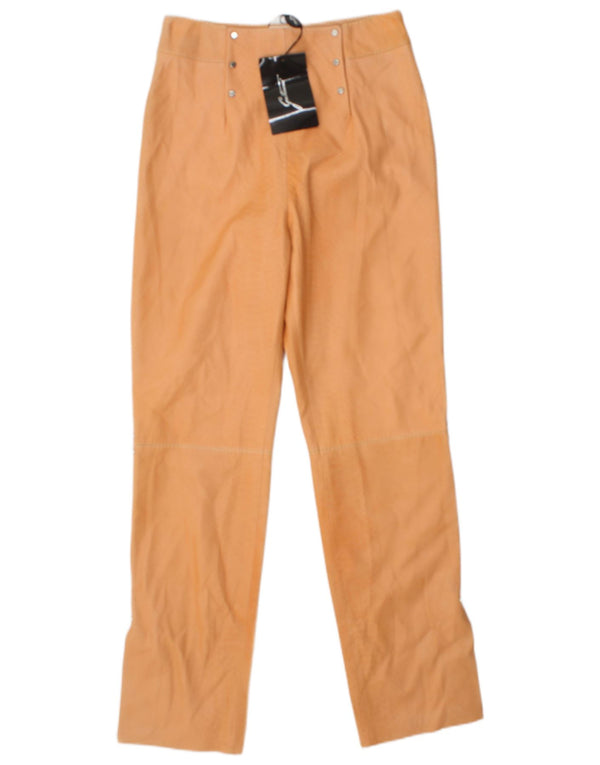 Gattinoni Womens Straight Trousers IT 42 Medium W28 L29 Orange Animal Print