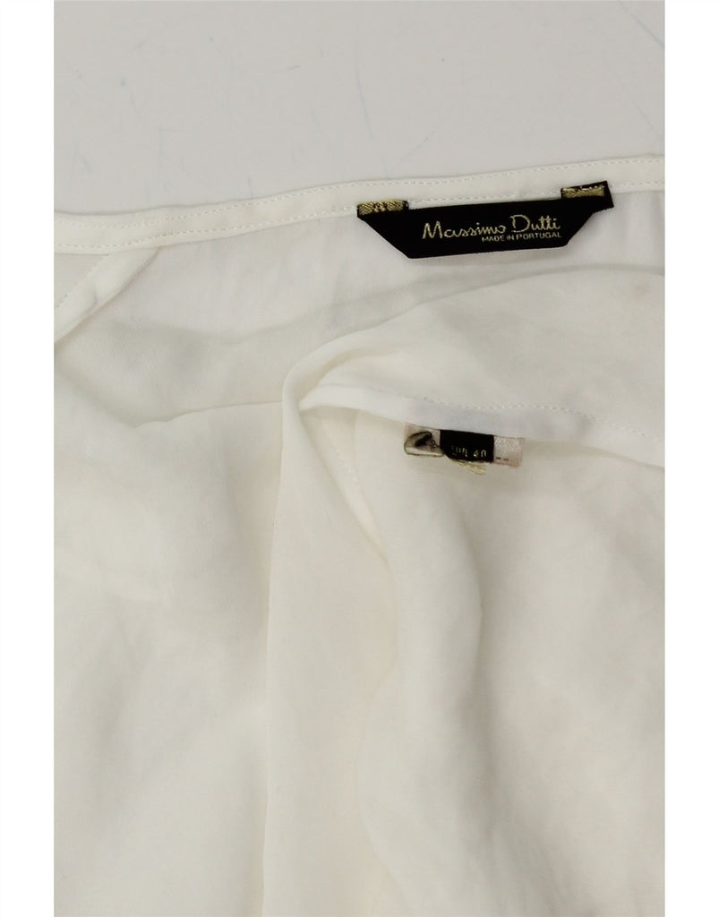 MASSIMO DUTTI Womens 3/4 Sleeve Blouse Top EU 40 Medium White Vintage Massimo Dutti and Second-Hand Massimo Dutti from Messina Hembry 
