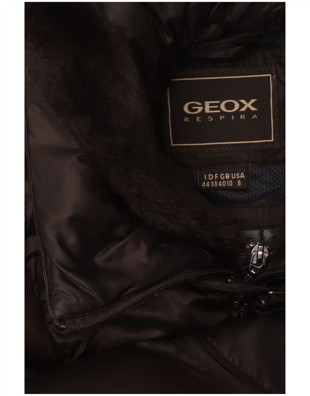 Geox Womens Respira Hooded Padded Jacket UK 10 Small Brown
