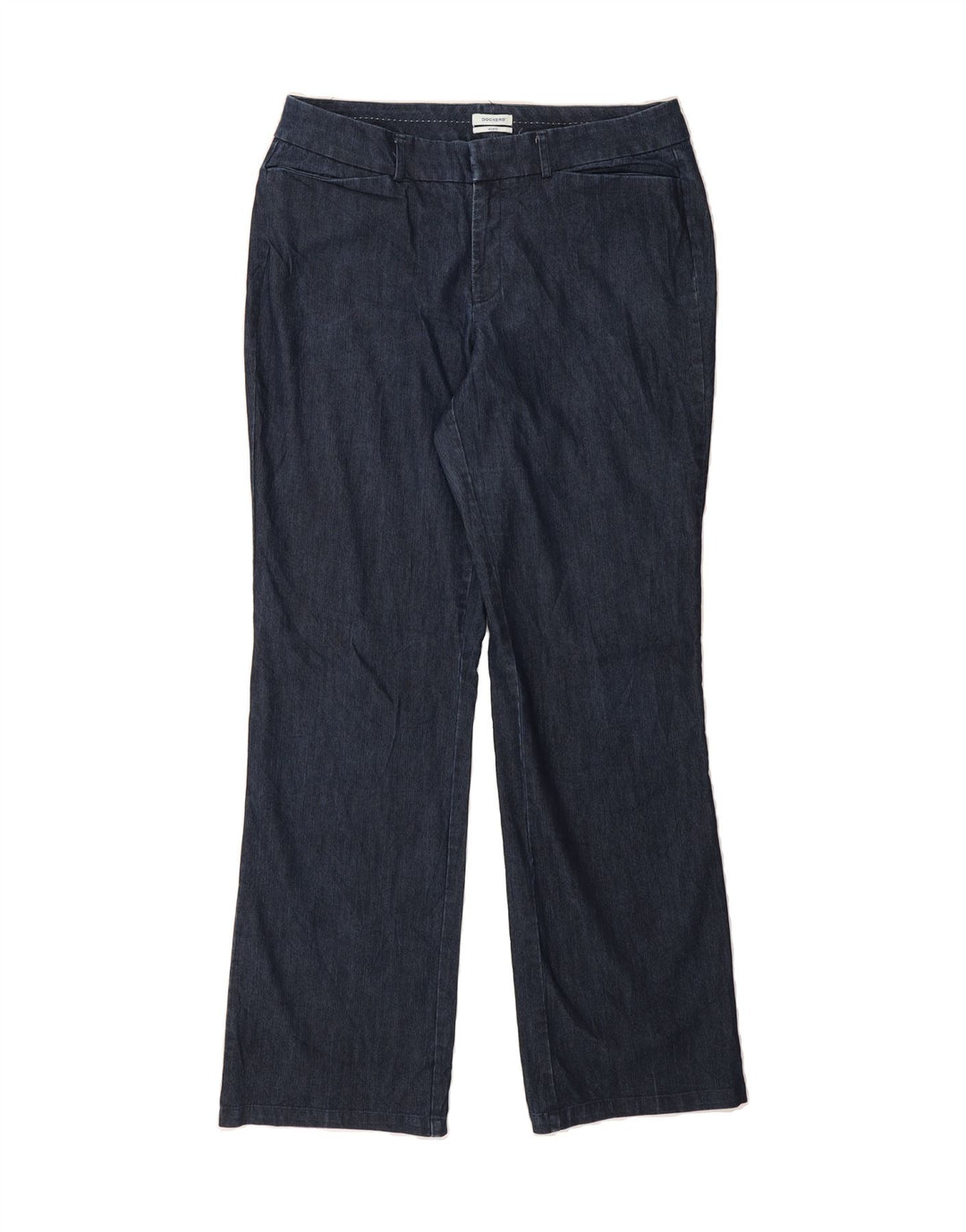 DOCKERS Womens Bootcut Jeans US 12 Large W34 L33 Navy Blue Cotton Vintage Dockers and Second-Hand Dockers from Messina Hembry 