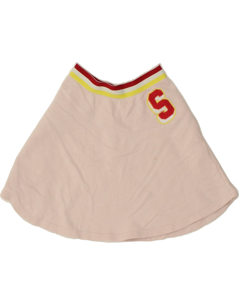 SUNDEK Womens Graphic Tennis Skirt UK 10 Small Pink Cotton Vintage Sundek and Second-Hand Sundek from Messina Hembry 