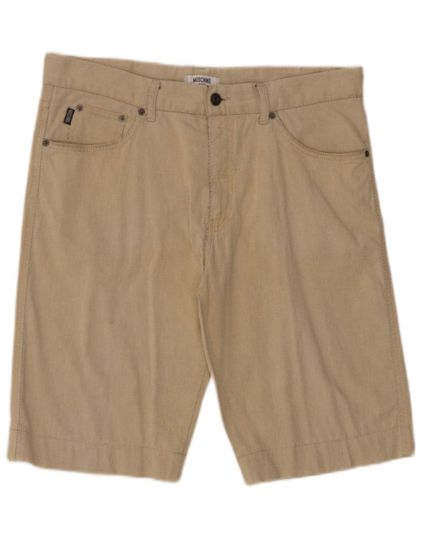 Moschino Mens Casual Shorts W36 Large Beige Pinstripe
