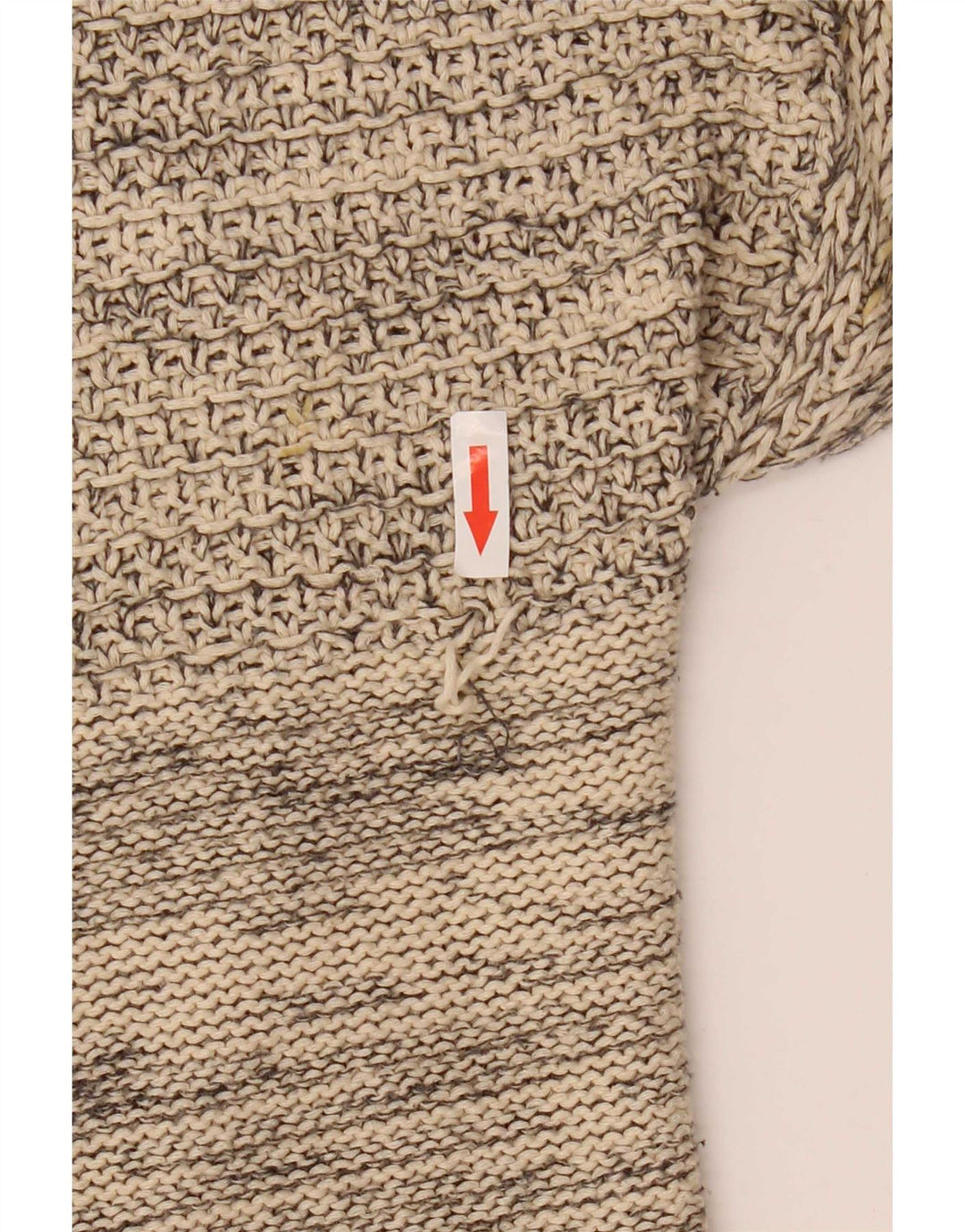 Zara Womens Oversized Poncho Cardigan Sweater UK 14 Medium Beige Cotton