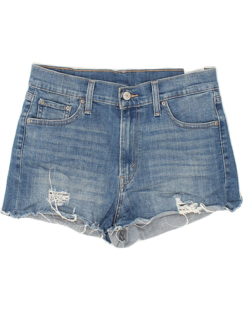 LEVI'S Womens Distressed Denim Shorts W29 Medium Blue Cotton Vintage Levi's and Second-Hand Levi's from Messina Hembry 