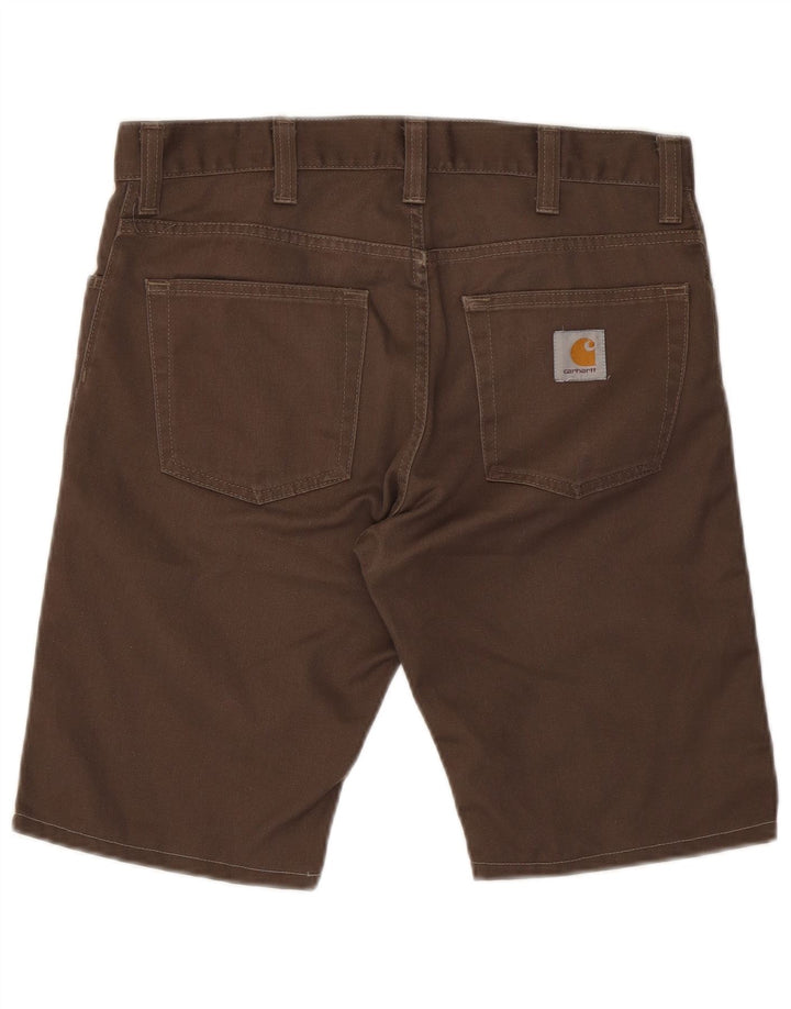 Carhartt Mens Casual Shorts W32 Medium Brown Polyester