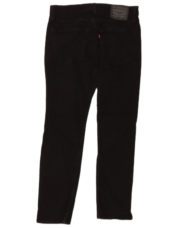 Levi's Mens 502 Tapered Jeans W32 L32 Black Cotton