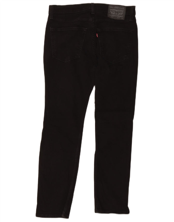 Levi's Mens 502 Tapered Jeans W32 L32 Black Cotton
