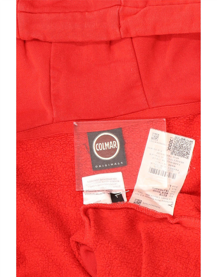 Colmar Mens Zip Hoodie Sweater Large Red Cotton