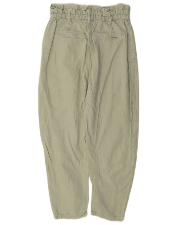 Zara Womens High Waist Tapered Casual Trousers EU 38 Small W28 L25 Grey