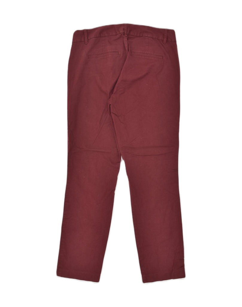 J. CREW Womens Slim Chino Trousers US 4 Small W30 L28 Maroon Cotton | Vintage J. Crew | Thrift | Second-Hand J. Crew | Used Clothing | Messina Hembry 