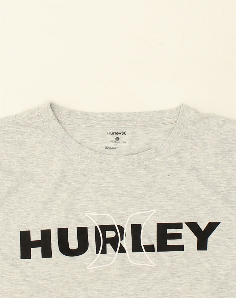 HURLEY Mens Graphic T-Shirt Top XL Grey Cotton | Vintage Hurley | Thrift | Second-Hand Hurley | Used Clothing | Messina Hembry 