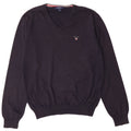 GANT Mens V-Neck Jumper Sweater Medium Navy Blue Cotton