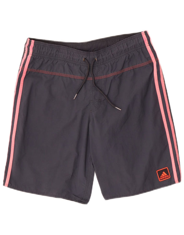 Adidas Mens Swimming Shorts Small Grey Nylon