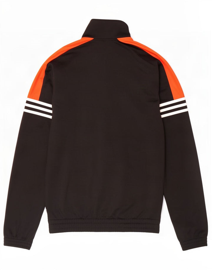 Adidas Mens Tracksuit Top Jacket UK 36/38 Small Black Colourblock Polyester