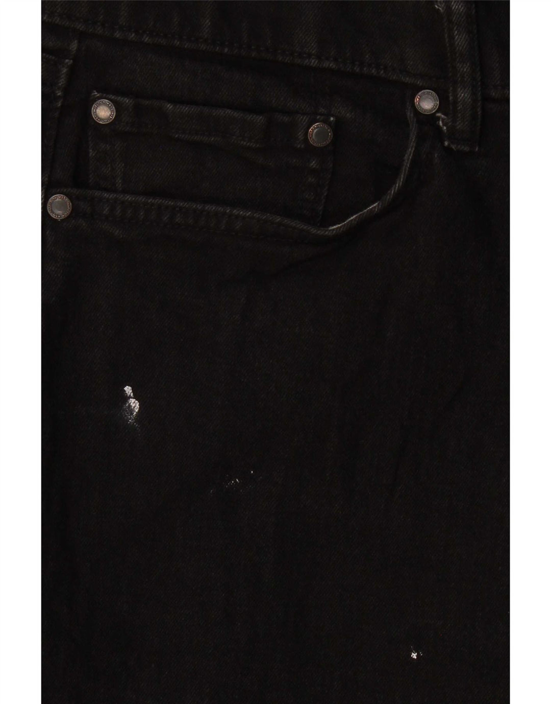 Marks & Spencer Mens Regular Straight Jeans W34 L31 Black Cotton