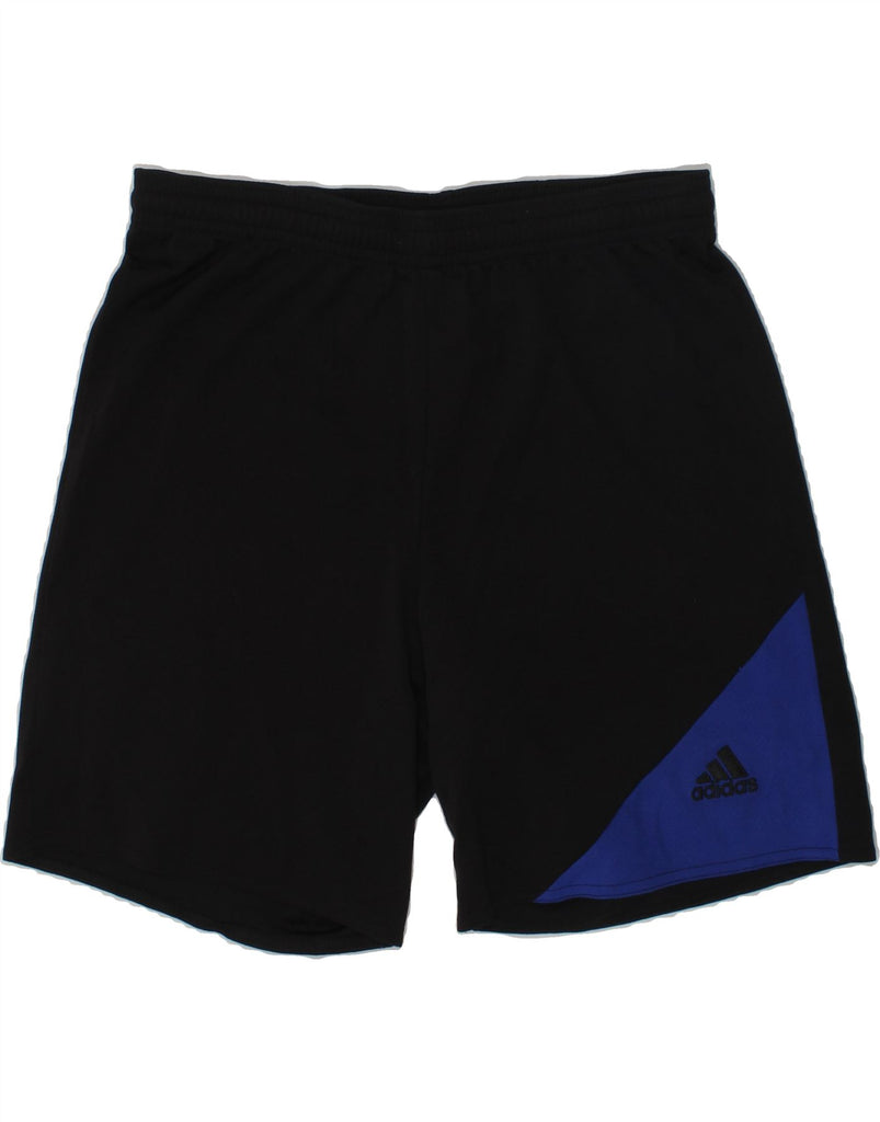 ADIDAS Boys Climalite Sport Shorts 11-12 Years Large  Black Colourblock | Vintage Adidas | Thrift | Second-Hand Adidas | Used Clothing | Messina Hembry 