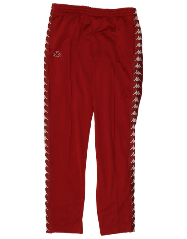 Kappa Mens Graphic Tracksuit Trousers Large Red Colourblock Polyester