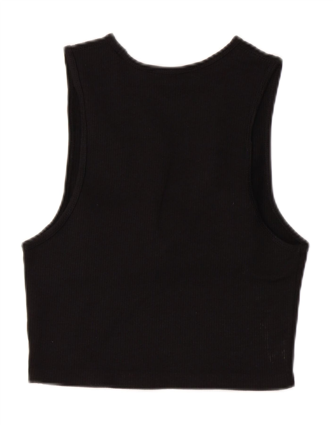 ZARA Womens Crop Sleeveless Vest Top UK 12 Medium Black Polyamide Vintage Zara and Second-Hand Zara from Messina Hembry 
