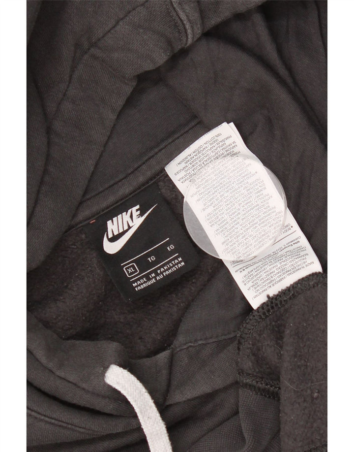 Nike Mens Graphic Hoodie Jumper XL Grey Cotton