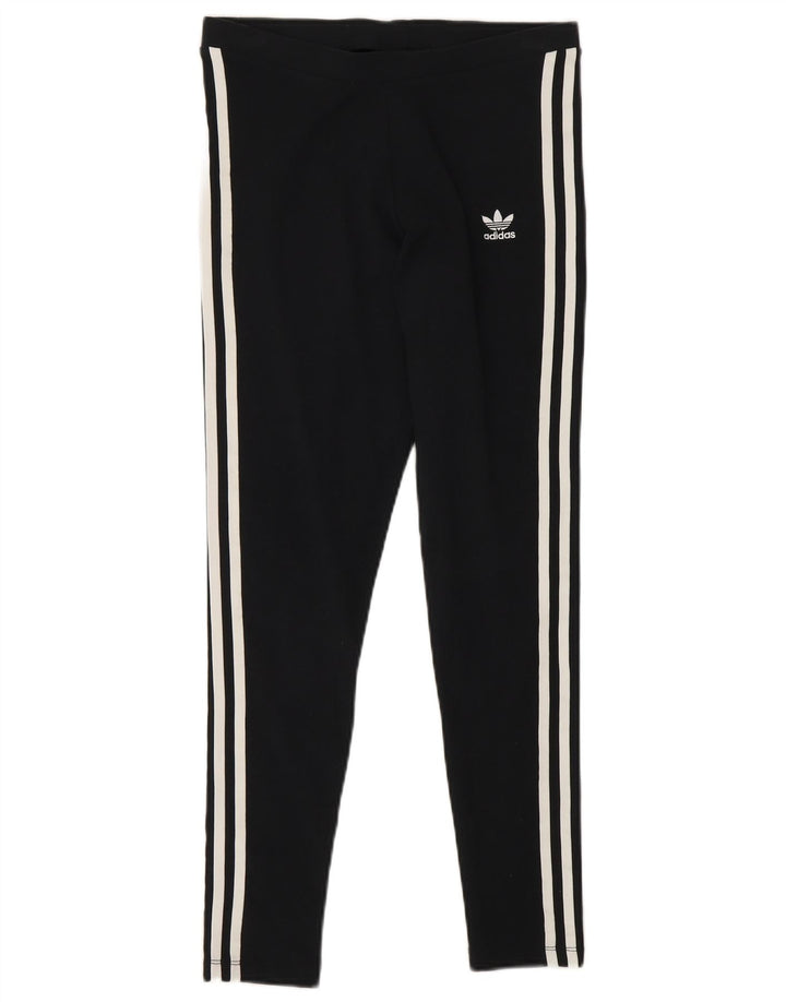 Adidas Womens Leggings UK 10 Small Black Cotton
