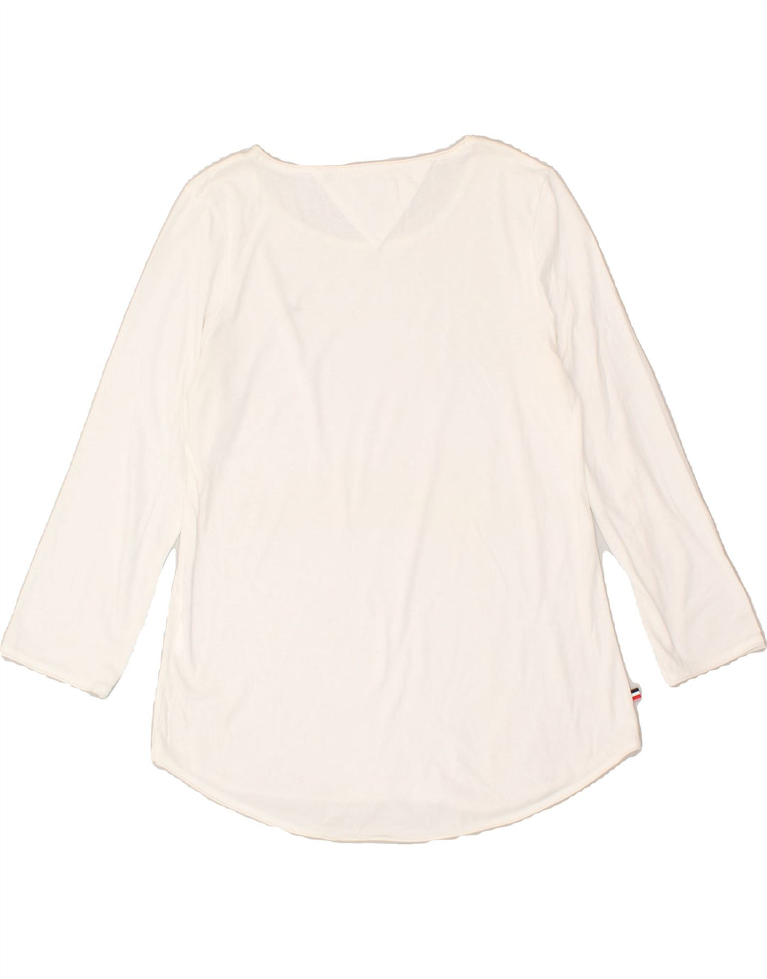 TOMMY HILFIGER Womens Top 3/4 Sleeve UK 6 XS White | Vintage Tommy Hilfiger | Thrift | Second-Hand Tommy Hilfiger | Used Clothing | Messina Hembry 