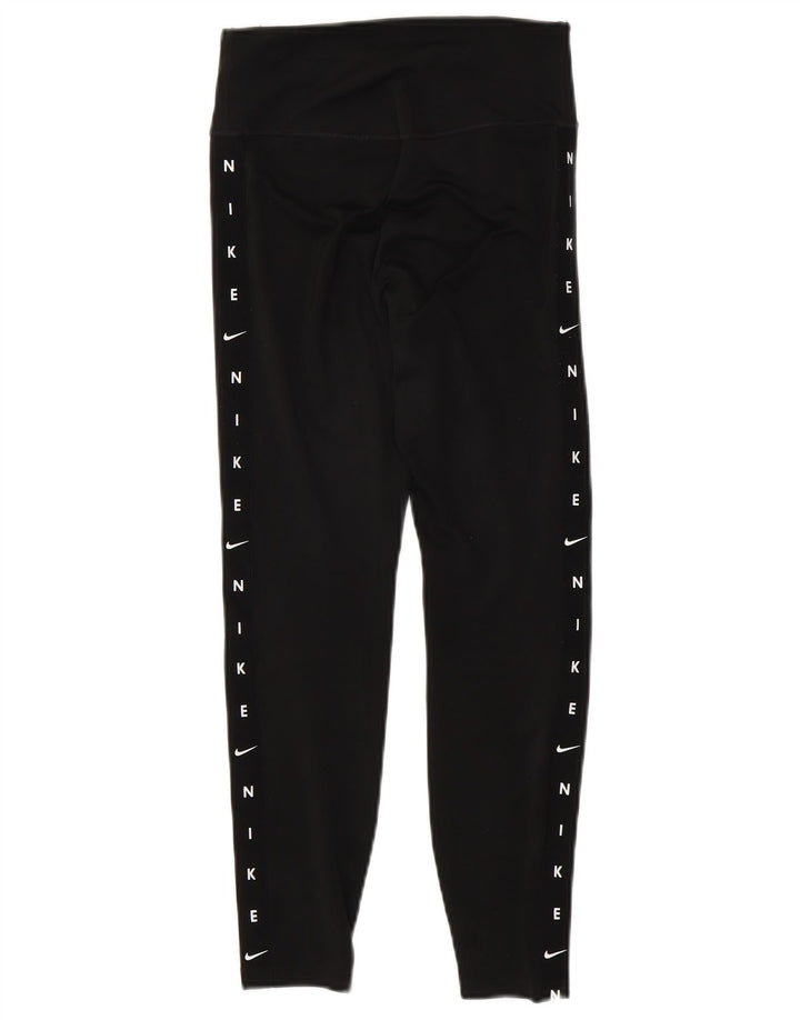 NIKE Womens Dri Fit Graphic Leggings UK 6 XS  Black