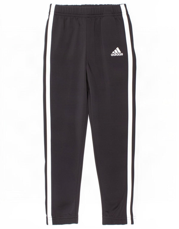 Adidas Boys Tracksuit Trousers Joggers 3-4 Years Black Polyester