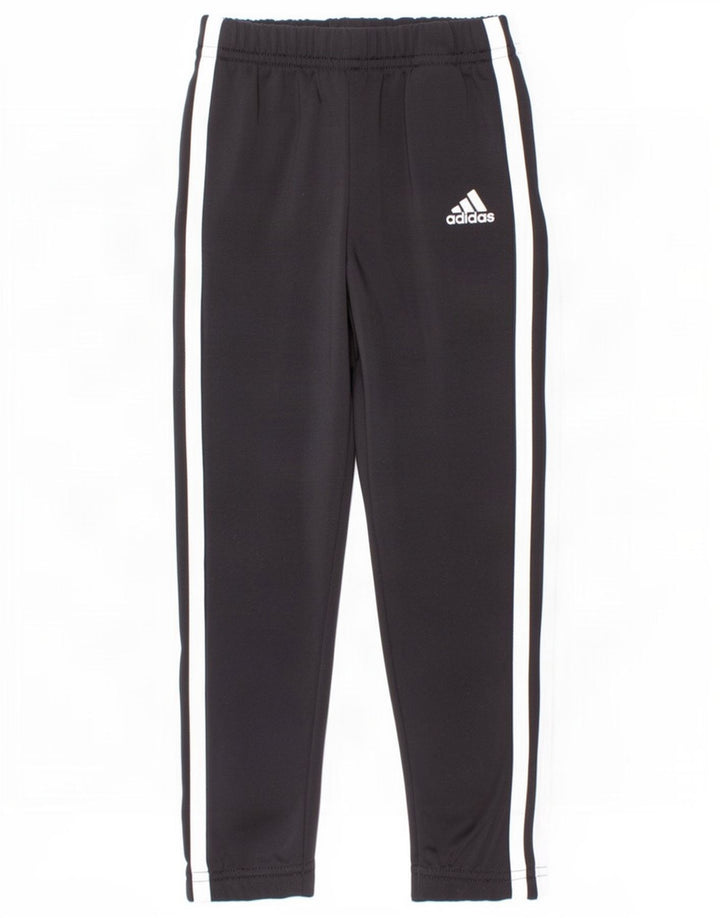 Adidas Boys Tracksuit Trousers Joggers 3-4 Years Black Polyester