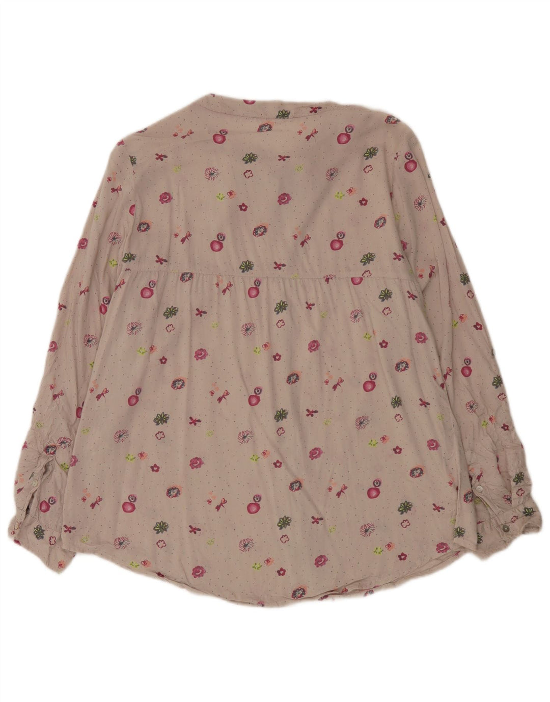 White Stuff Womens Shirt Blouse UK 12 Medium Beige Floral Viscose