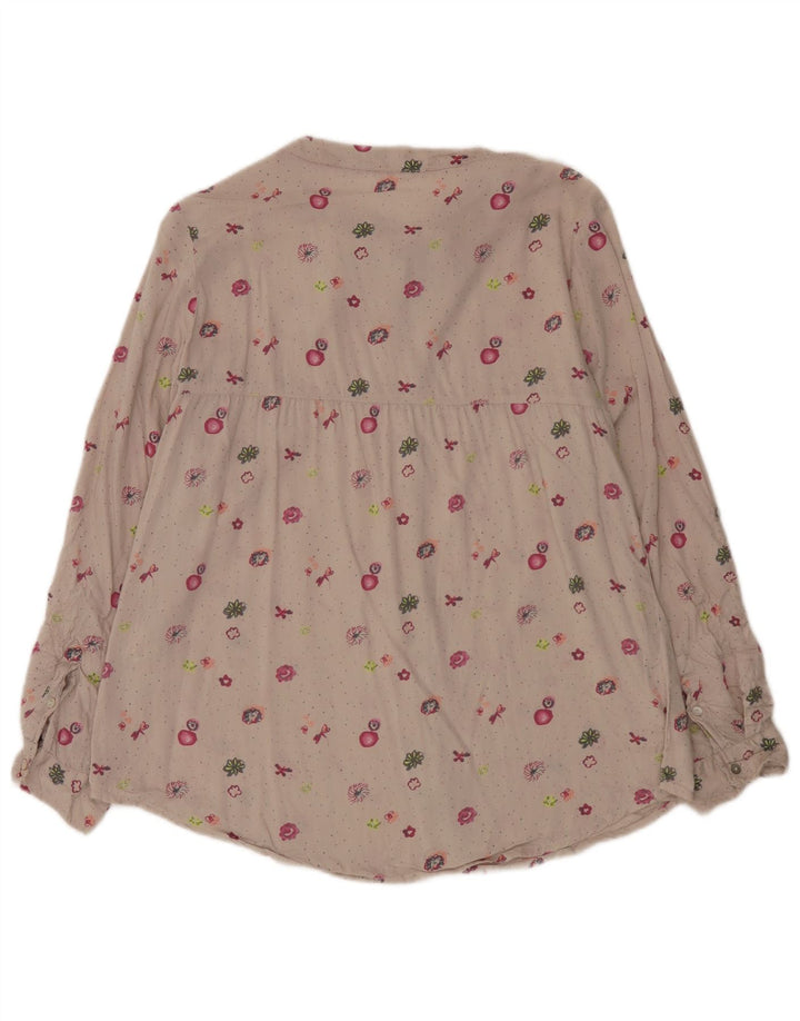 White Stuff Womens Shirt Blouse UK 12 Medium Beige Floral Viscose