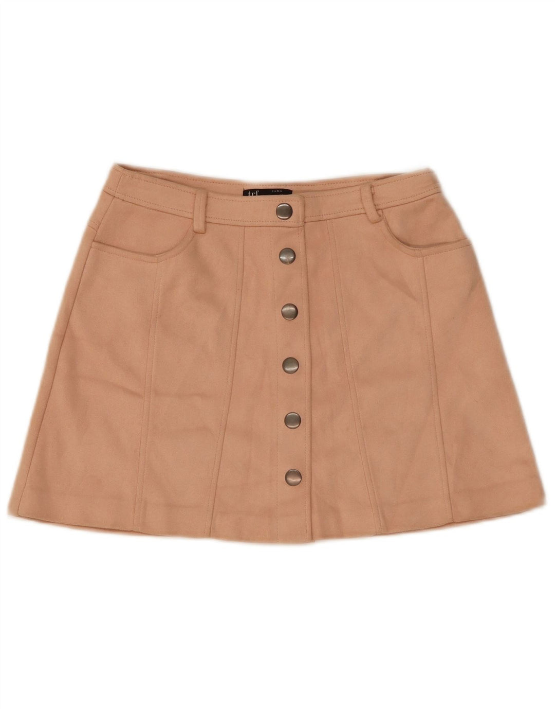 Zara Womens Mini Skirt Medium W28 L15 Beige Polyester